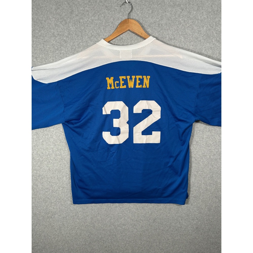 VTG 90s Teamwork Charlestown Chiefs Mesh Football Jersey 32 McEwen L Made in USA View 3